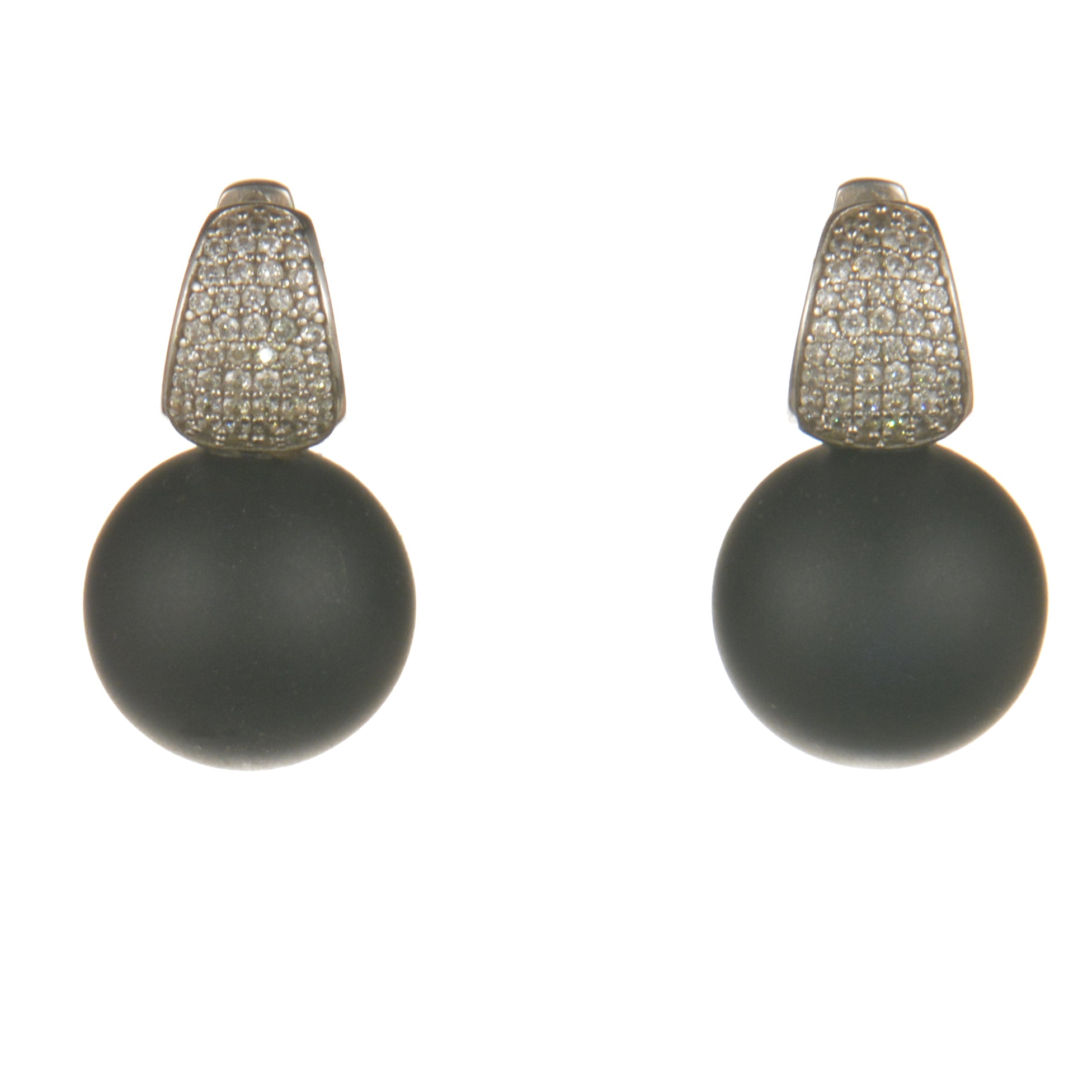 Pearl and shop diamante drop earrings